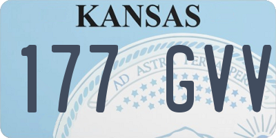 KS license plate 177GVV