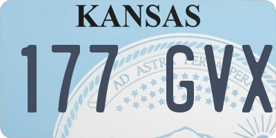 KS license plate 177GVX
