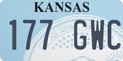 KS license plate 177GWC