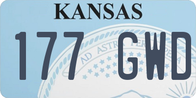 KS license plate 177GWD