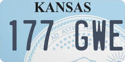 KS license plate 177GWE
