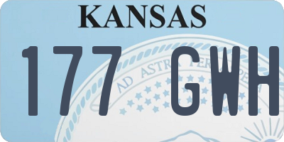 KS license plate 177GWH