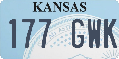 KS license plate 177GWK
