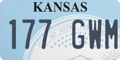 KS license plate 177GWM