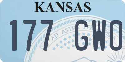 KS license plate 177GWO