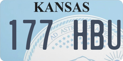 KS license plate 177HBU