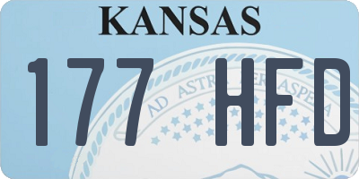 KS license plate 177HFD