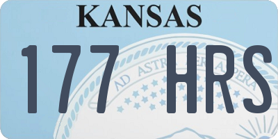 KS license plate 177HRS