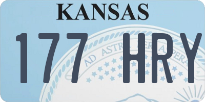 KS license plate 177HRY