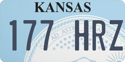 KS license plate 177HRZ