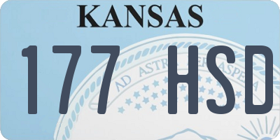 KS license plate 177HSD