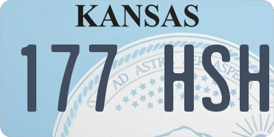KS license plate 177HSH