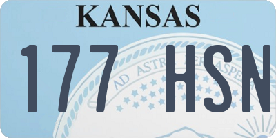 KS license plate 177HSN