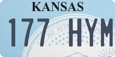 KS license plate 177HYM