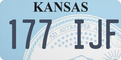 KS license plate 177IJF