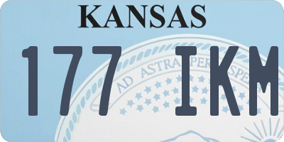 KS license plate 177IKM