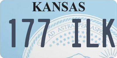 KS license plate 177ILK