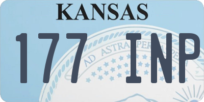 KS license plate 177INP