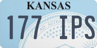KS license plate 177IPS