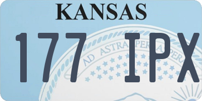KS license plate 177IPX