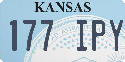 KS license plate 177IPY