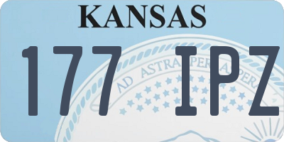 KS license plate 177IPZ