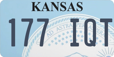 KS license plate 177IQT