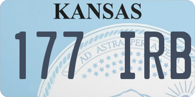 KS license plate 177IRB