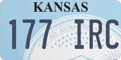 KS license plate 177IRC