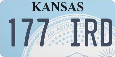 KS license plate 177IRD