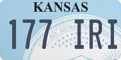KS license plate 177IRI