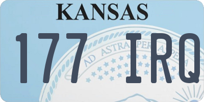 KS license plate 177IRQ