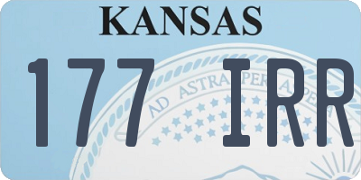 KS license plate 177IRR