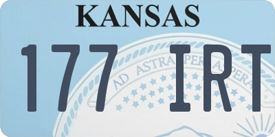 KS license plate 177IRT