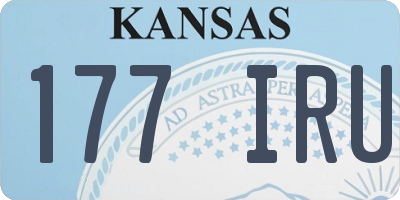 KS license plate 177IRU