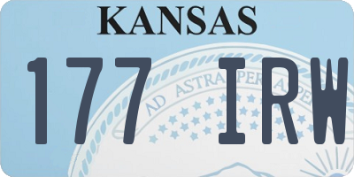 KS license plate 177IRW