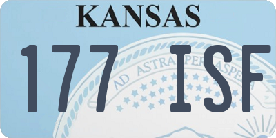 KS license plate 177ISF