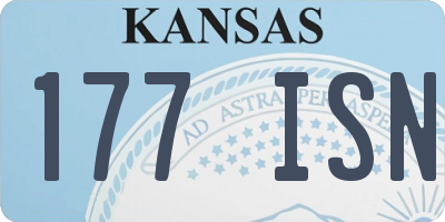 KS license plate 177ISN