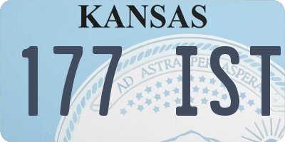KS license plate 177IST