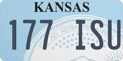 KS license plate 177ISU