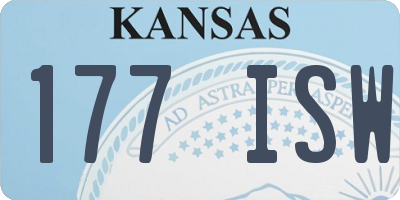 KS license plate 177ISW