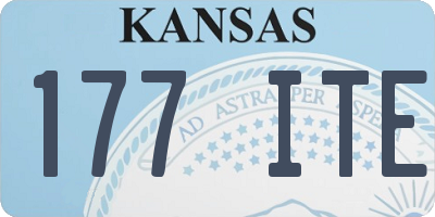 KS license plate 177ITE