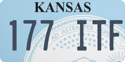 KS license plate 177ITF
