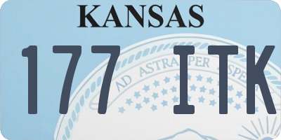 KS license plate 177ITK