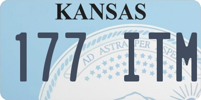 KS license plate 177ITM