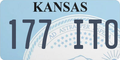 KS license plate 177ITO