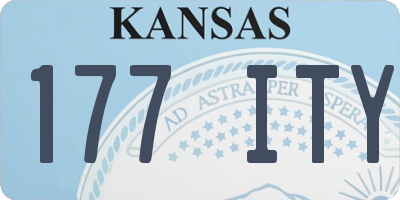 KS license plate 177ITY