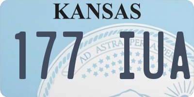 KS license plate 177IUA