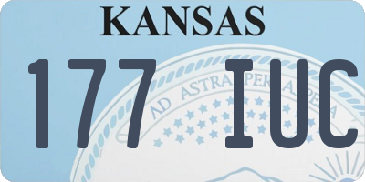 KS license plate 177IUC
