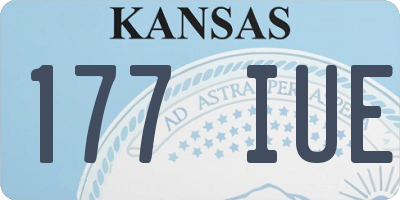 KS license plate 177IUE